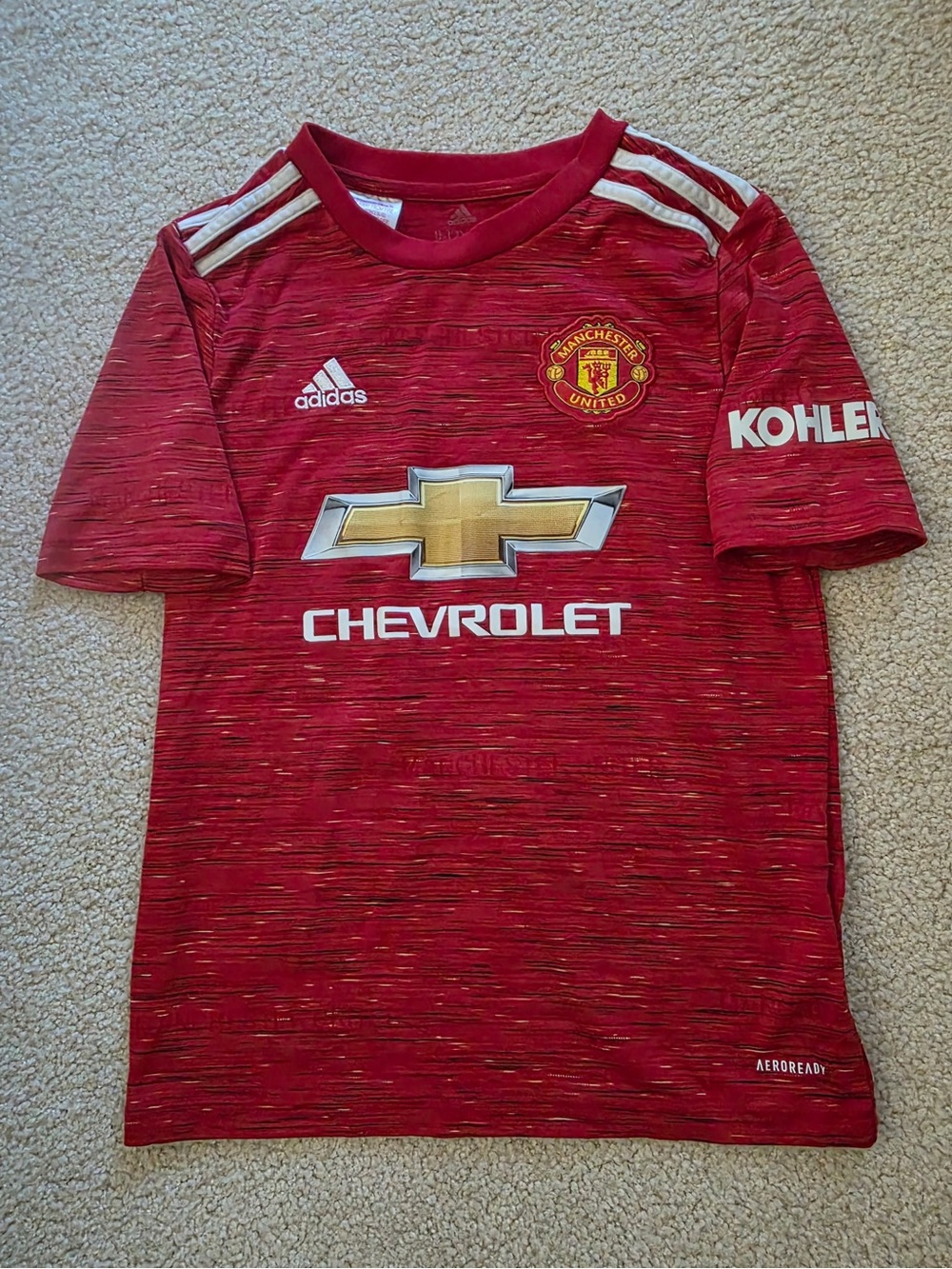 adidas Kids Manchester United Red Soccer Jersey YM (24)
